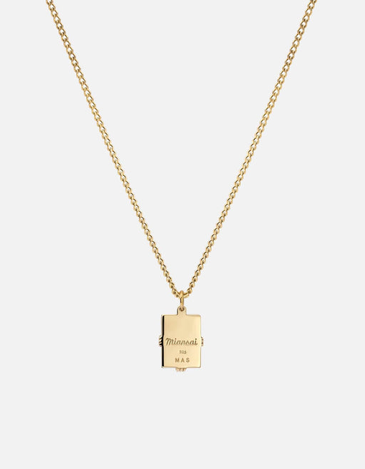 Miansai Necklaces Lennox White Agate Necklace, Gold Vermeil