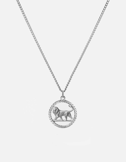 Miansai Necklaces Lev Lion Necklace, Sterling Silver Polished Silver / 21 in.