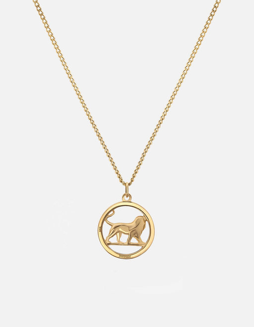 Miansai Necklaces Lev Lion Necklace, Gold Vermeil Polished Gold / 21 in.