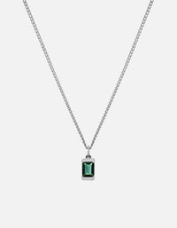 Miansai Necklaces Valor Quartz Necklace, Sterling Silver Green / 21 in.