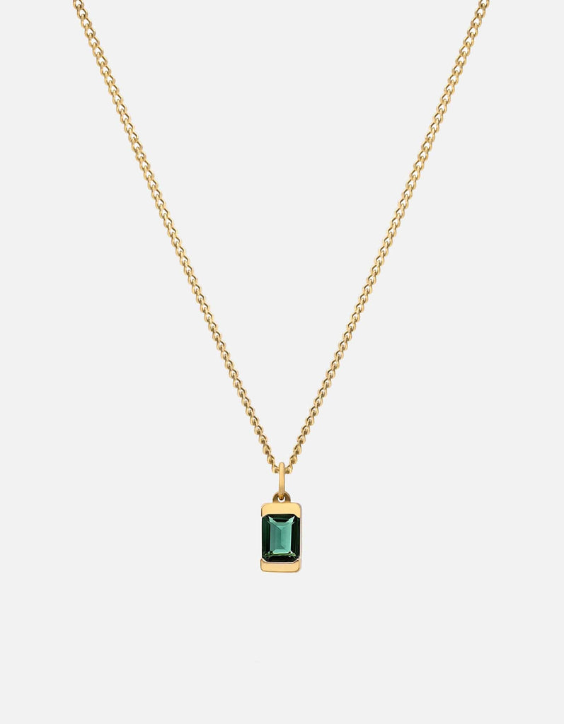 Miansai Necklaces Valor Quartz Necklace, Gold Gold Vermeil Green / 21 in.