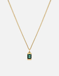 Miansai Necklaces Valor Quartz Necklace, Gold Gold Vermeil Green / 21 in.