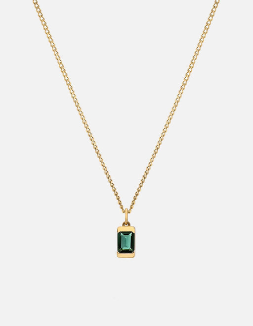 Miansai Necklaces Valor Quartz Necklace, Gold Gold Vermeil Green / 21 in.