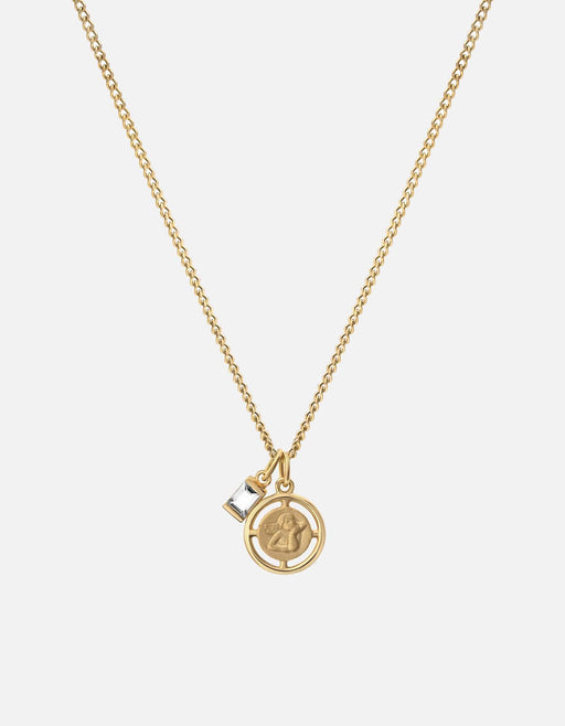 Miansai Necklaces Guardian Quartz Necklace, Gold Vermeil Smoky / 18 in.
