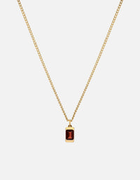 Miansai Necklaces Valor Garnet Necklace, 14k Gold Red / 21 in.