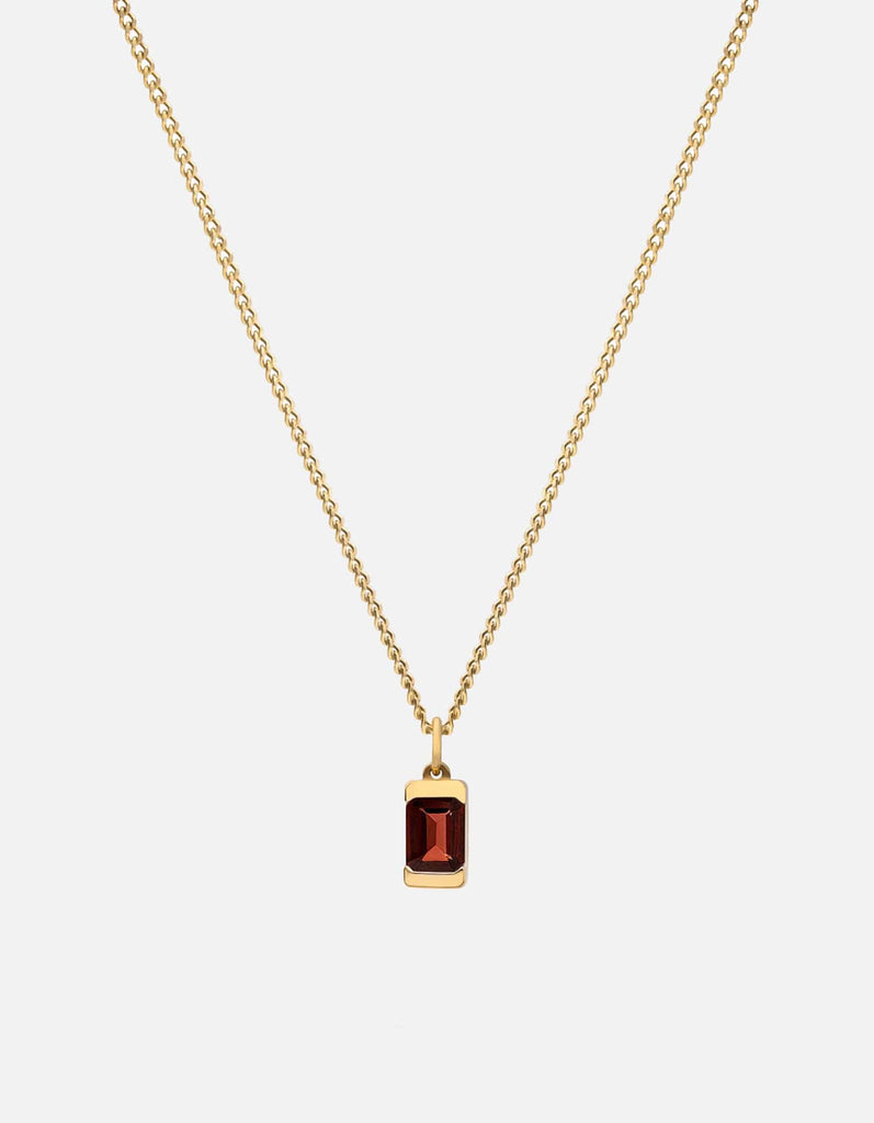 Miansai Necklaces Valor Garnet Necklace, 14k Gold Red / 18 in.