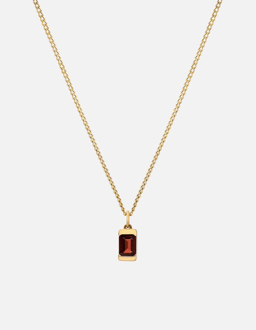 Miansai Necklaces Valor Garnet Necklace, 14k Gold Red / 18 in.