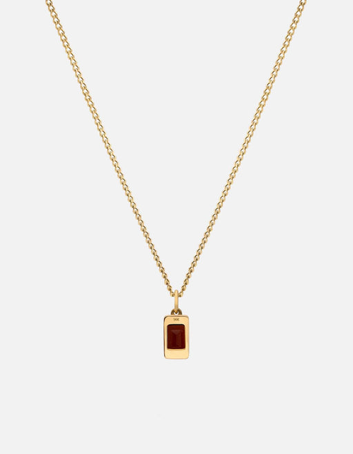 Miansai Necklaces Valor Garnet Necklace, 14k Gold Red / 18 in.