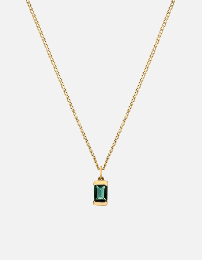 Miansai Necklaces Valor Quartz Necklace, 14k Gold Green / 21 in.