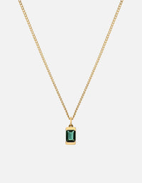 Miansai Necklaces Valor Quartz Necklace, 14k Gold Green / 21 in.