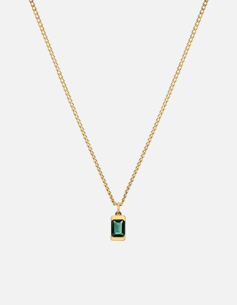 Miansai Necklaces Valor Quartz Necklace, 14k Gold Green / 21 in.