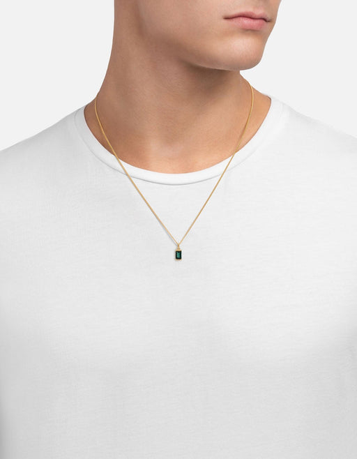Miansai Necklaces Valor Quartz Necklace, 14k Gold Green / 21 in.