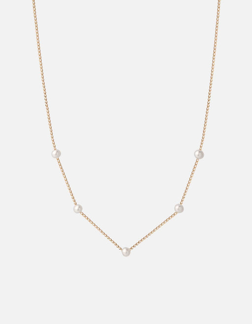 Miansai Necklaces Tiana Pearl Necklace, 14k Gold Polished Yellow Gold w/Pearl / 15-18 in.