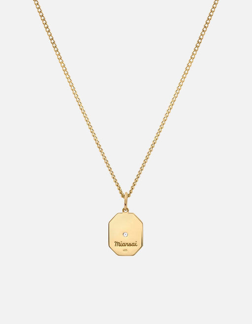 Miansai Necklaces Umbra Sapphire Necklace, Gold Vermeil/Black Black / 21 in.