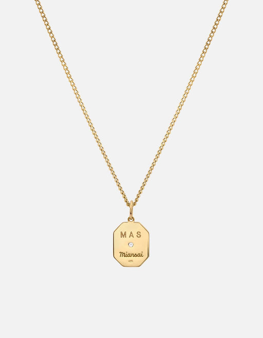 Miansai Necklaces Umbra Sapphire Necklace, Gold Vermeil/Black Black / 21 in.