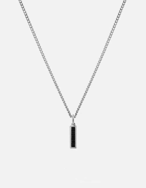 Miansai Necklaces Slim Totem Onyx Necklace, Sterling Silver Black / 21 in.