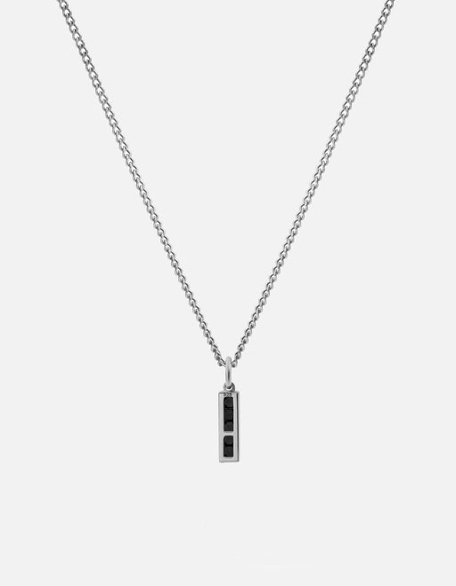 Miansai Necklaces Slim Totem Onyx Necklace, Sterling Silver Black / 21 in.