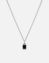 Miansai Necklaces Valor Onyx Necklace, Sterling Silver Black / 21 in.