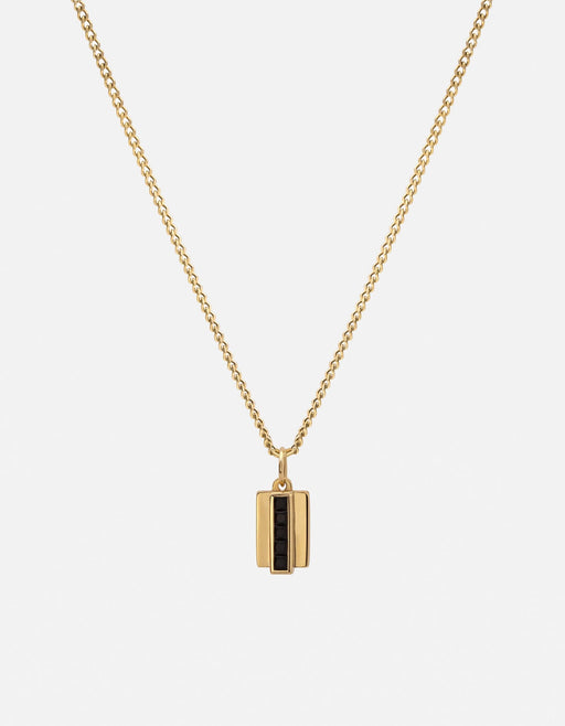 Miansai Necklaces Vertigo Onyx Necklace, Gold Vermeil Black / 21 in.