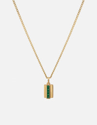 Miansai Necklaces Vertigo Agate Necklace, Gold Vermeil Green / 18 in.
