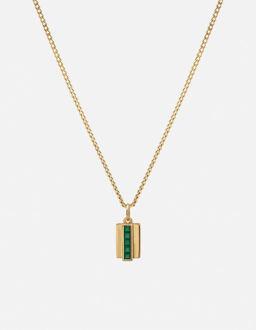 Miansai Necklaces Vertigo Agate Necklace, Gold Vermeil Green / 21 in.