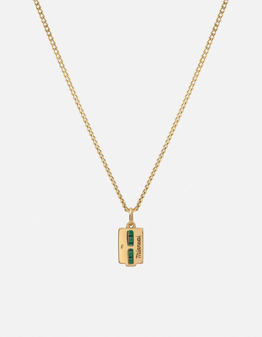 Miansai Necklaces Vertigo Agate Necklace, Gold Vermeil Green / 21 in.