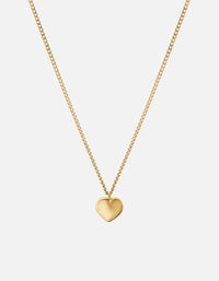 Miansai Necklaces Carino Heart Necklace, Gold Vermeil Polished Gold / 18 in. / Monogram: No