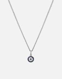 Miansai Necklaces Ojos Necklace, Sterling Silver/Blue Blue / 21 in. / Monogram: No