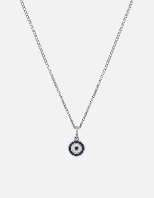 Miansai Necklaces Ojos Necklace, Sterling Silver/Blue Blue / 21 in. / Monogram: No