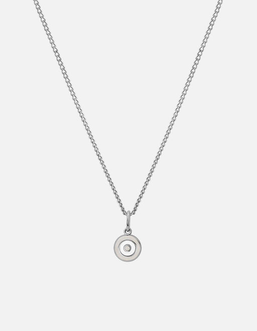 Miansai Necklaces Ojos Necklace, Sterling Silver/Blue Linen / 21 in. / Monogram: No