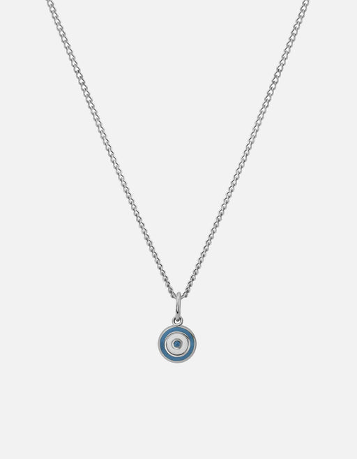 Miansai Necklaces Ojos Necklace, Sterling Silver/Blue Sky Blue / 21 in. / Monogram: No
