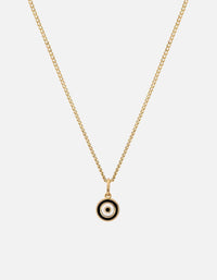 Miansai Necklaces Ojos Necklace, Gold Vermeil/Black Black / 18 in. / Monogram: No