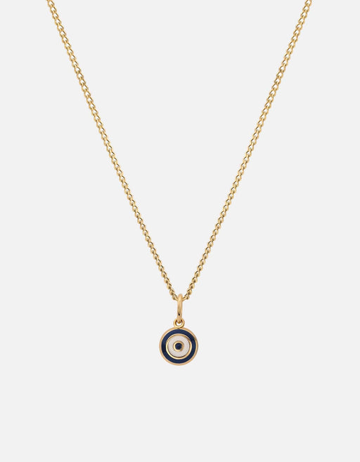 Miansai Necklaces Ojos Necklace, Gold Vermeil/Linen Blue / 21 in. / Monogram: No