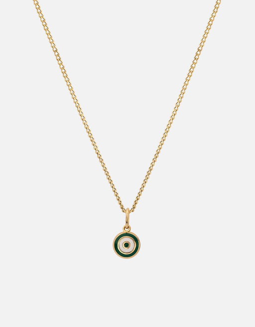 Miansai Necklaces Ojos Necklace, Gold Vermeil/Linen Green / 21 in. / Monogram: No