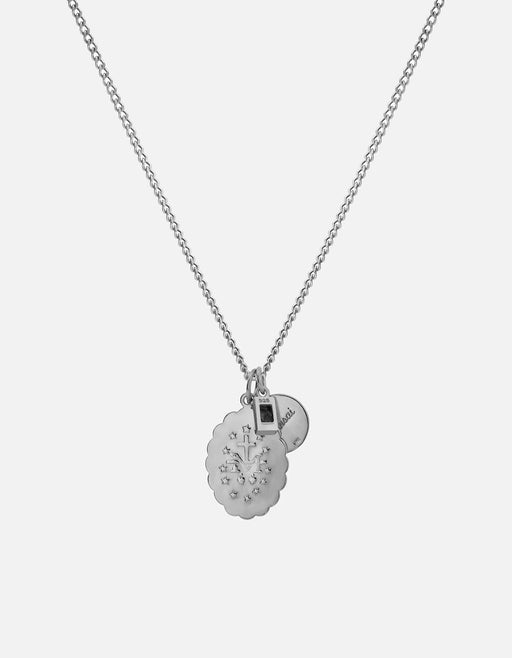 Miansai Necklaces Mini Saints Onyx Trilogy Necklace, Sterling Silver Black / 18 in.