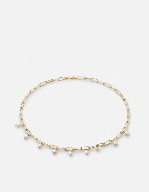 Miansai Necklaces Sania Pearl Choker, Gold Vermeil Polished Gold w/Pearls / 15 in.