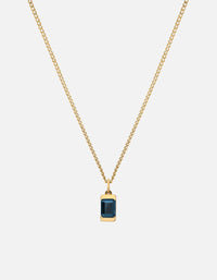 Miansai Necklaces Valor Blue Topaz Necklace, Gold Vermeil Blue / 18 in.