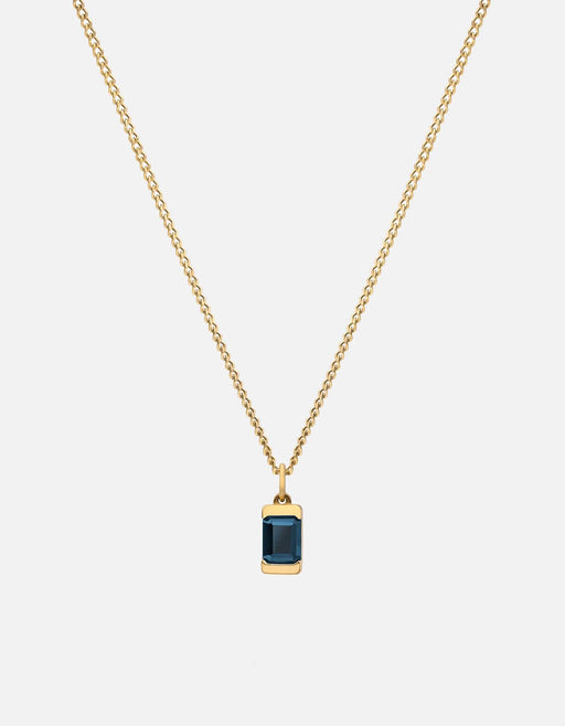 Miansai Necklaces Valor Blue Topaz Necklace, Gold Vermeil Blue / 21 in.