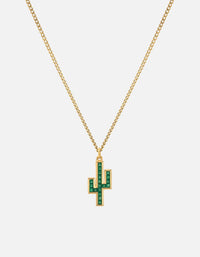 Miansai Necklaces Cactus Onyx Necklace, Gold Vermeil Green / 24 in.