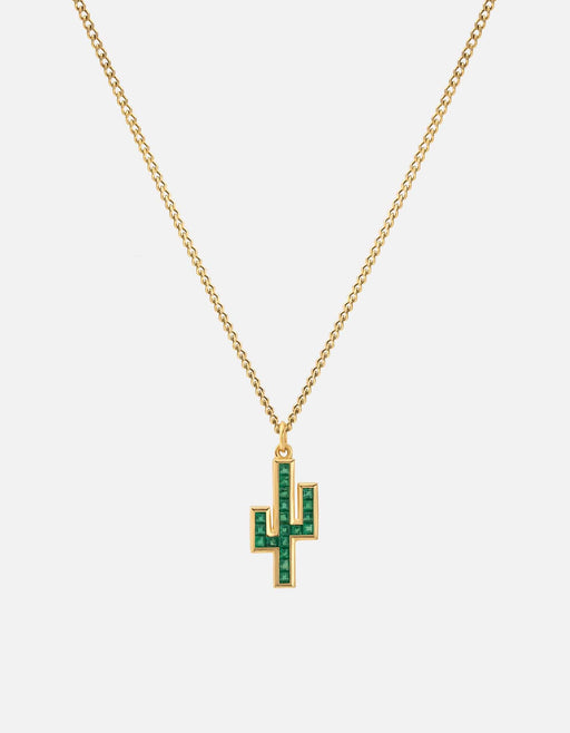 Miansai Necklaces Cactus Onyx Necklace, Gold Vermeil Green / 24 in.