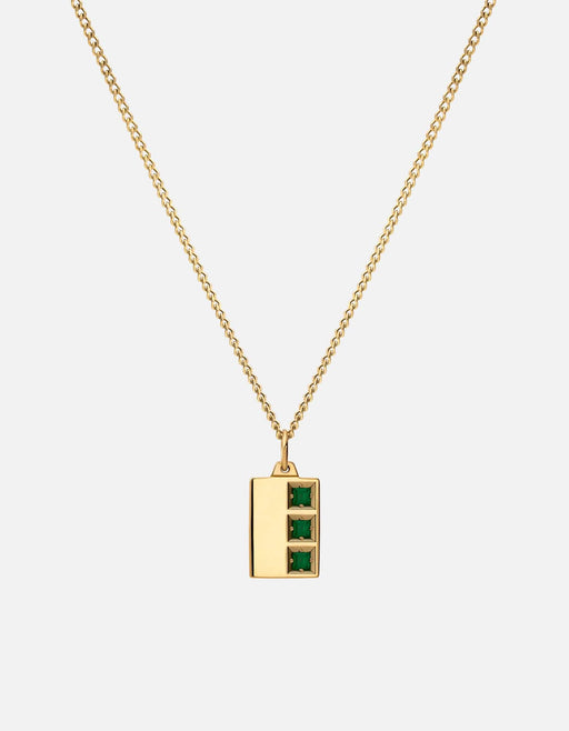 Miansai Necklaces Virgil Agate Necklace, Gold Vermeil Green / 24 in.