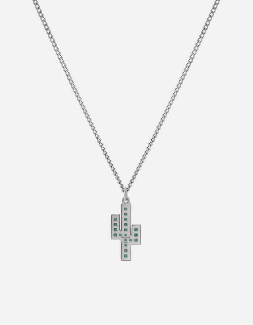 Miansai Necklaces Cactus Onyx Necklace, Sterling Silver Green / 24 in.