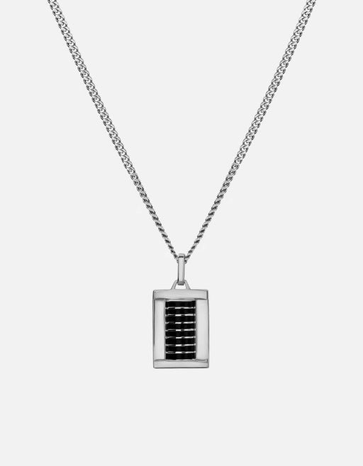 Miansai Necklaces Enzo Necklace, Sterling Silver/Black Black / 24 in. / Monogram: No