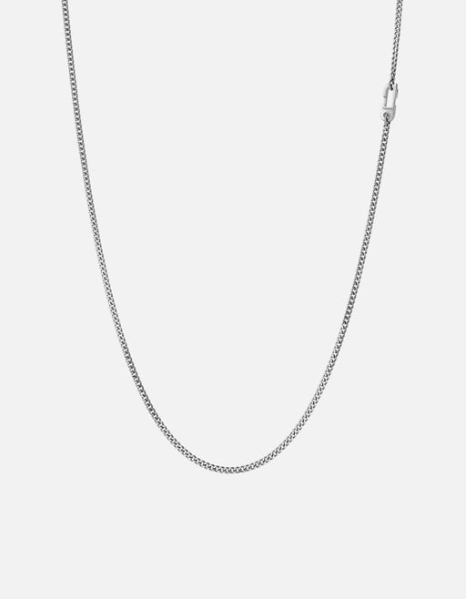 Miansai Necklaces 2mm Mini Annex Chain Necklace, Sterling Silver Polished Silver / 24 in.