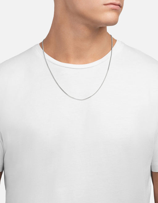 Miansai Necklaces 2mm Mini Annex Chain Necklace, Sterling Silver Polished Silver / 24 in.