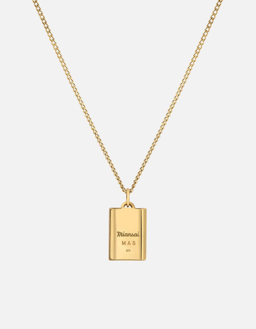 Miansai Necklaces Delano Agate Necklace, Gold Vermeil