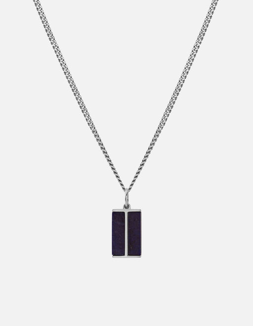Miansai Necklaces Duo Lapis Pendant Necklace, Sterling Silver Blue / 21 in.