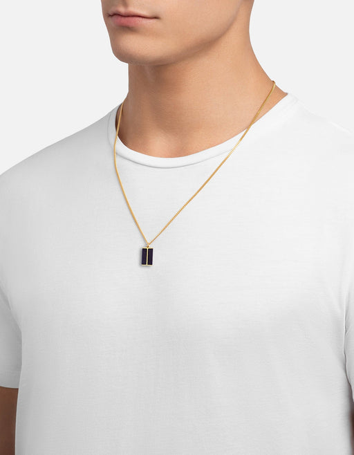 Miansai Necklaces Duo Lapis Pendant Necklace, Gold Vermeil Blue / 21 in.