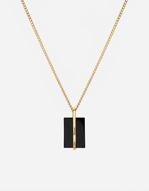 Miansai Necklaces Wolf Onyx Necklace, Gold Vermeil Black / 24 in.