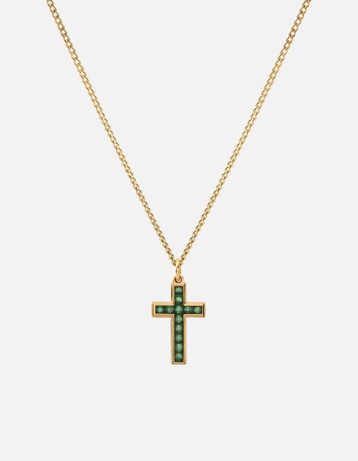 Miansai Necklaces Kruse Agate Necklace, Gold Vermeil Green / 24 in.
